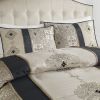 7 Piece Jacquard Comforter Set with Throw Pillows